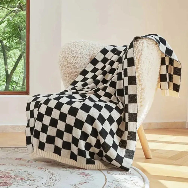 checkerboard throw blanket 