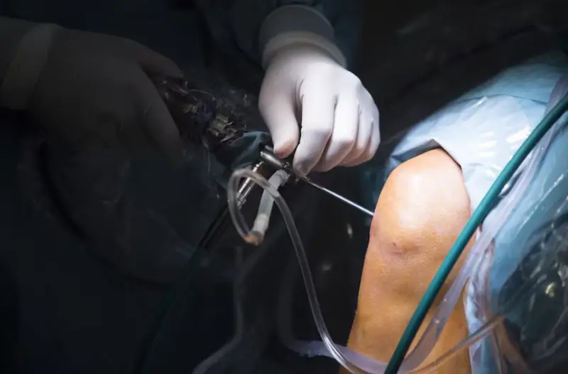 Robotic knee replacement surgery