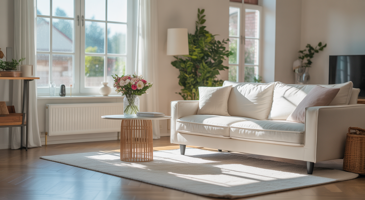 Sparkling clean living room in a Soquel home