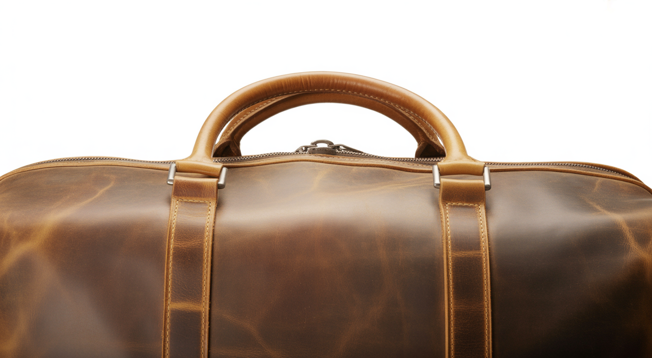 Vintage Leather Duffle Bag